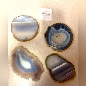 Pottery Barn Gray Agate  Coasters